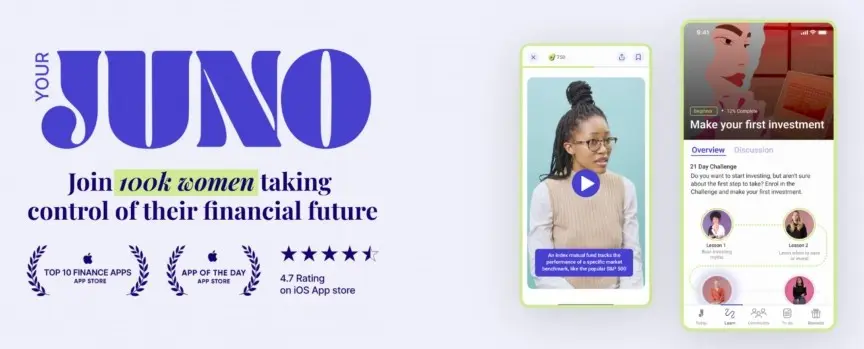 your juno app educazione finanziaria per donne