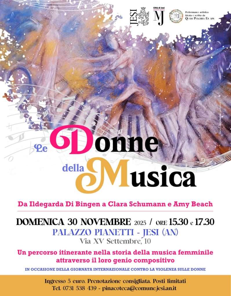La locandina del concerto "Donne della musica"