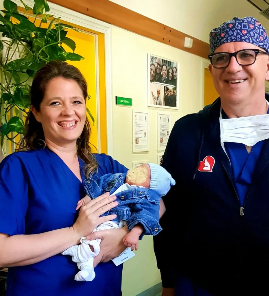 Endometriosi e gravidanza, Zefiro con la caposala di Ginecologia e Ostetricia Fabia Pioli e il primario del reparto Mauro Pelagalli