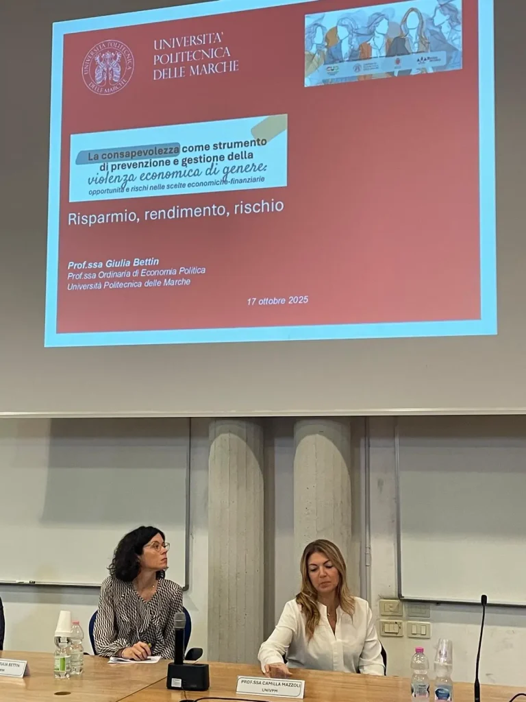 Violenza economica, le professoresse Bettin e Mazzoli a Univpm