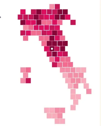 Cartina delle città italiane sulla qualità della vita della donna