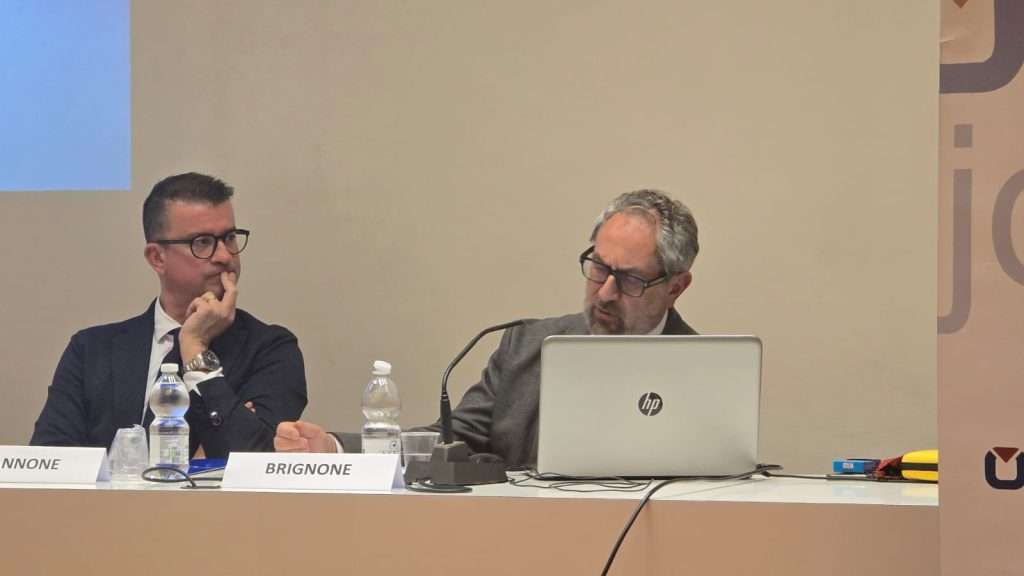 Il professor Alessandro Brignone con Dino Ioannone di Open Job Metis