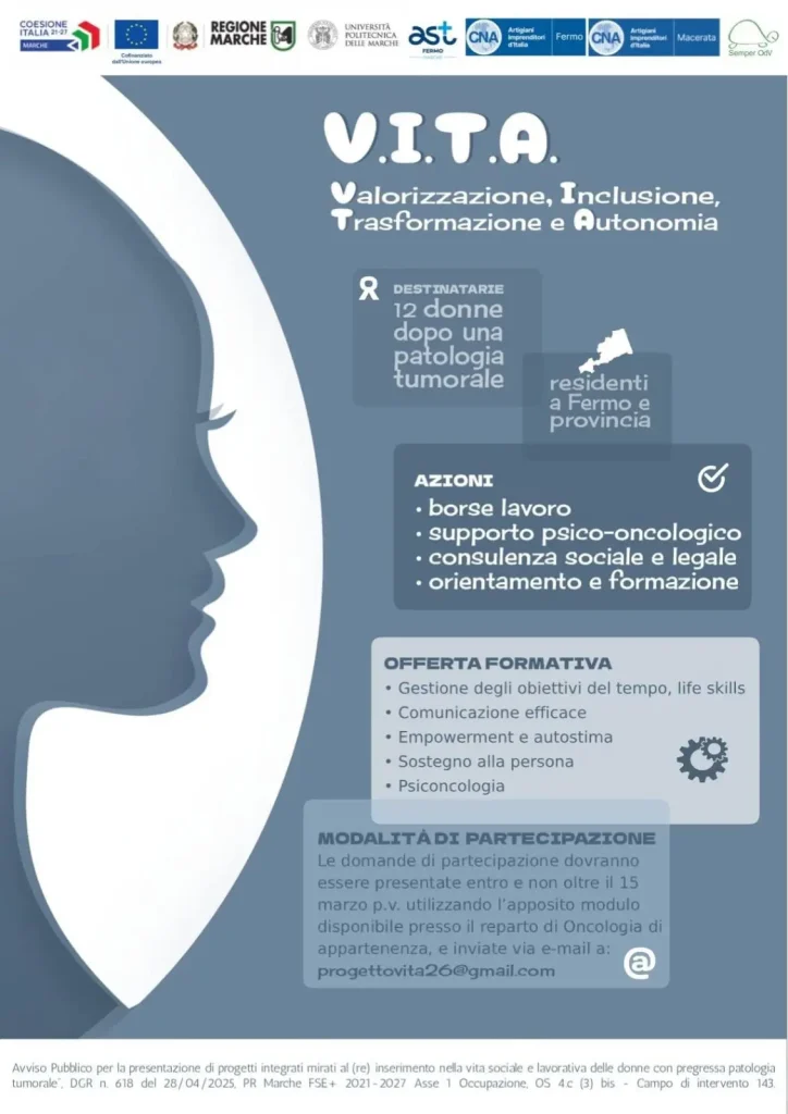 La locandina del progetto V.I.T.A.