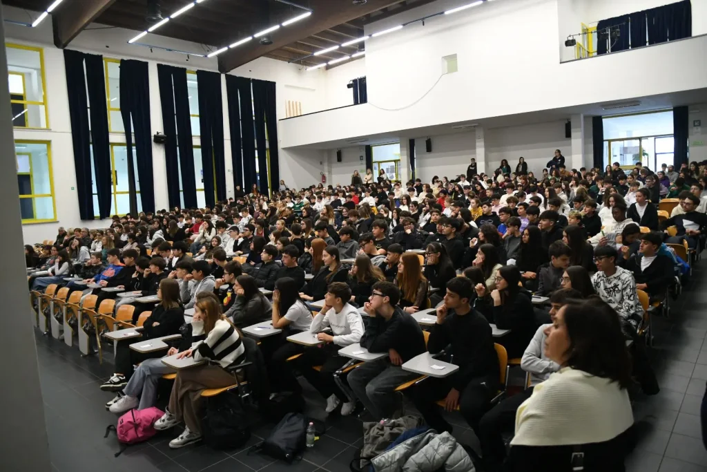 L'aula magna dell'istituto Morea Vivarelli a Fabriano