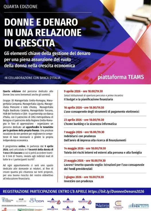 donne e denaro locandina incontri