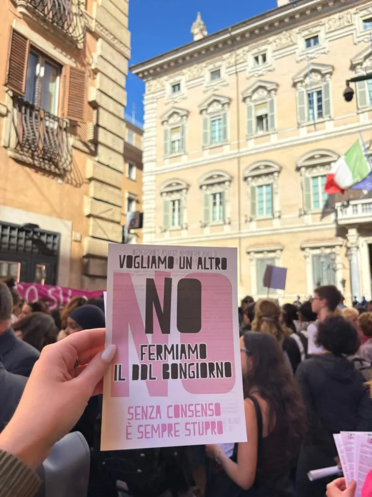 La protesta a Roma per il Ddl Bongiorno
