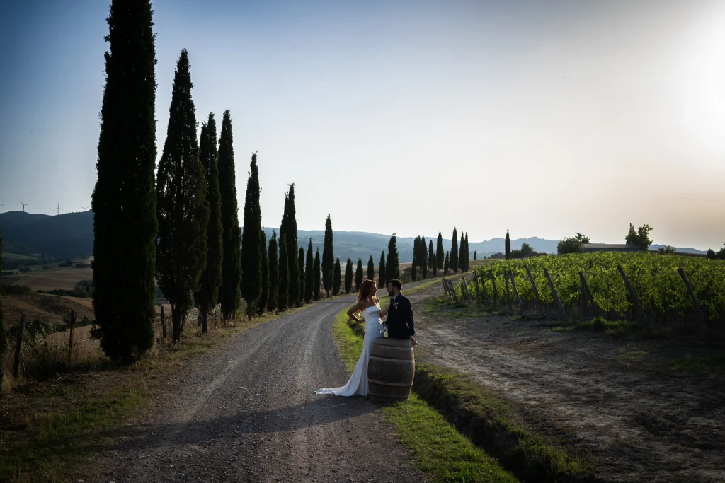 Sposi tra le vigne di Castelvecchio a Terricciola