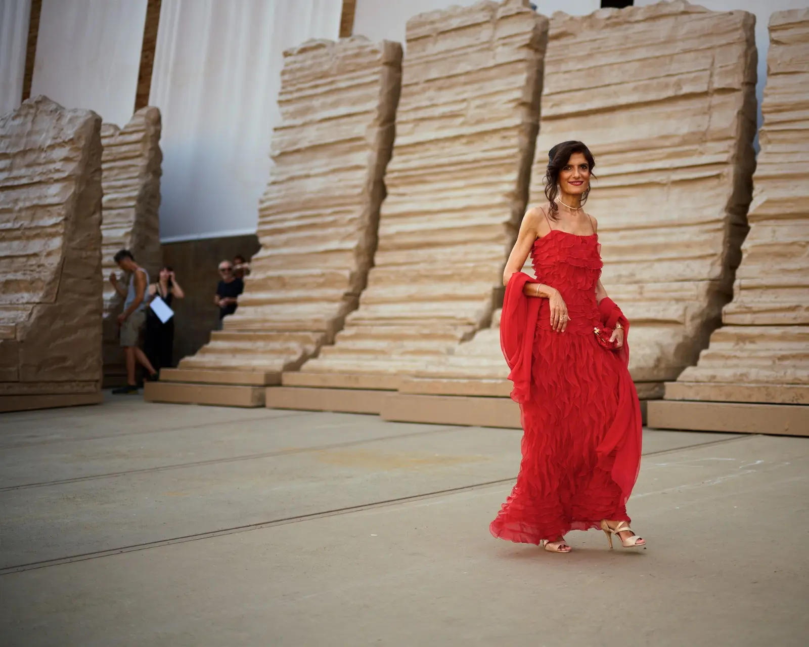 Lucia Chiatti ha portato sul red carpet dello Sferisterio abiti vintage di una collezione privata