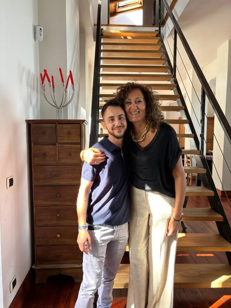 Luisa Viviani con il suo primo cliente 