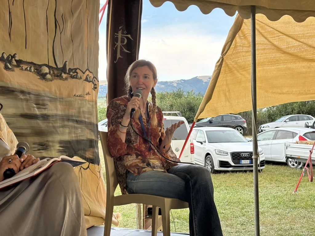 Teresa Radice alla presentazione di "Avila" il fumetto insieme a Stefano Turconi. Montelago 2026