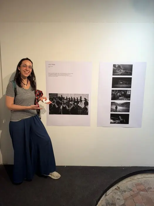 Federica Nardi durante la premiazione del concorso di Impressum