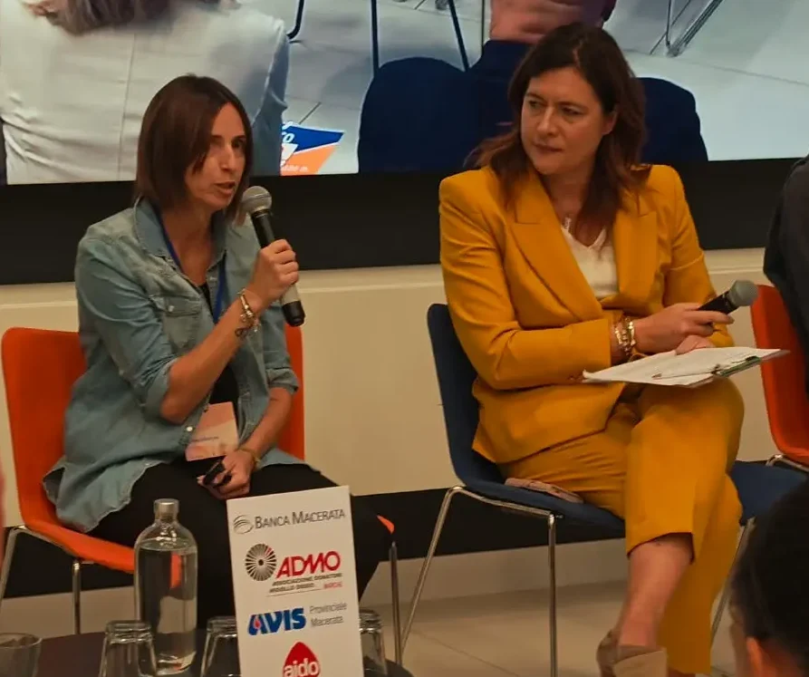 Alessia Carletti all'incontro sulla donazione