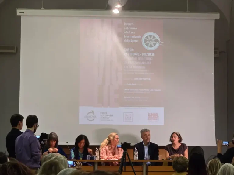 Gino Cecchettin alla Casa internazionale delle donne di Roma