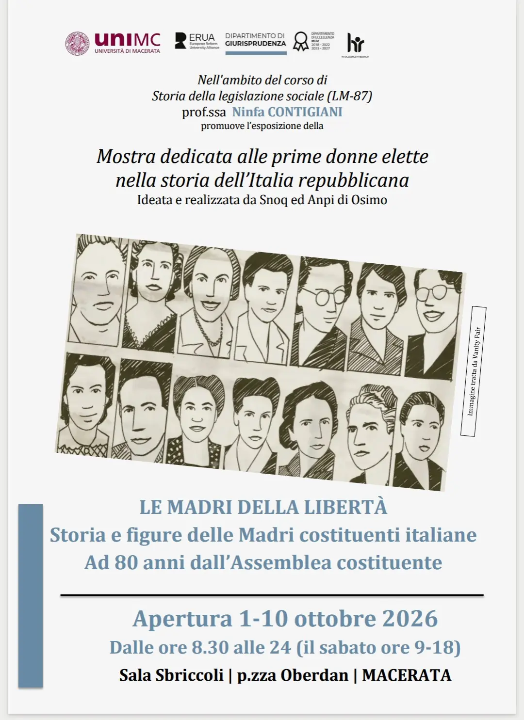 Mostra Madri costituenti, locandina